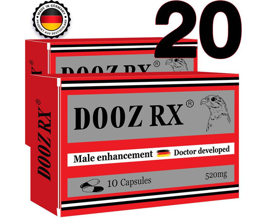 DOOZ Rx 20 capsules for a strong erection reviews and discounts sex shop